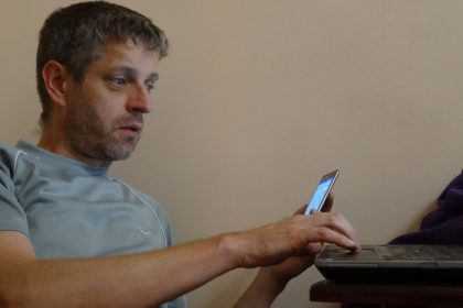 A developer reviewing code on screen
