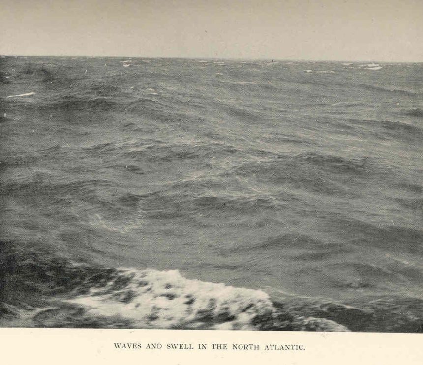 Ocean waves seen from above